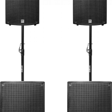 HK Audio Sonar Pack 1215, Package SONAR 2 x 112 Xi / 2 x 115 Sub D, Ready-to-use Amplified PA System
