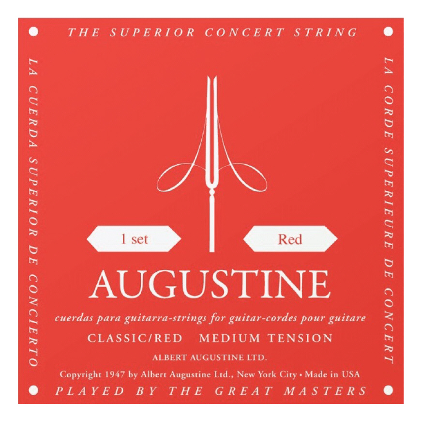 Augustine Red Snarenset Medium Tension voor Klassieke Gitaar