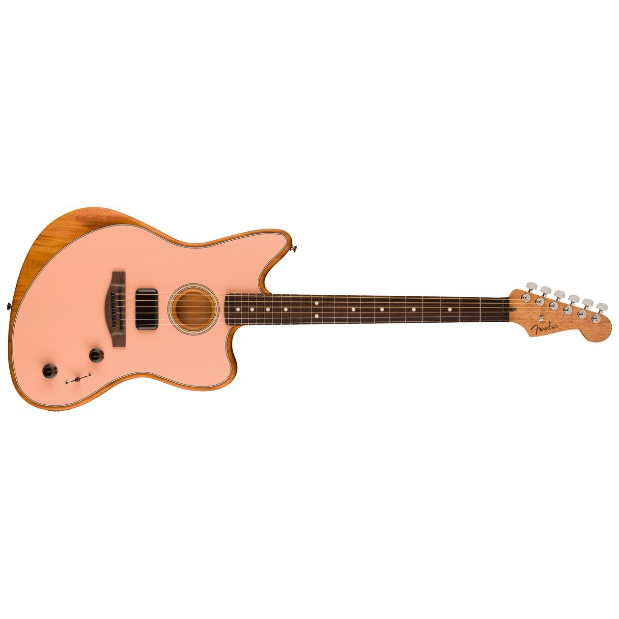 Fender Acoustasonic Player Jazzmaster, Rosewood Fingerboard, Shell Pink Model 0972233156 Inclusief Fender Deluxe 1225 Gig Bag