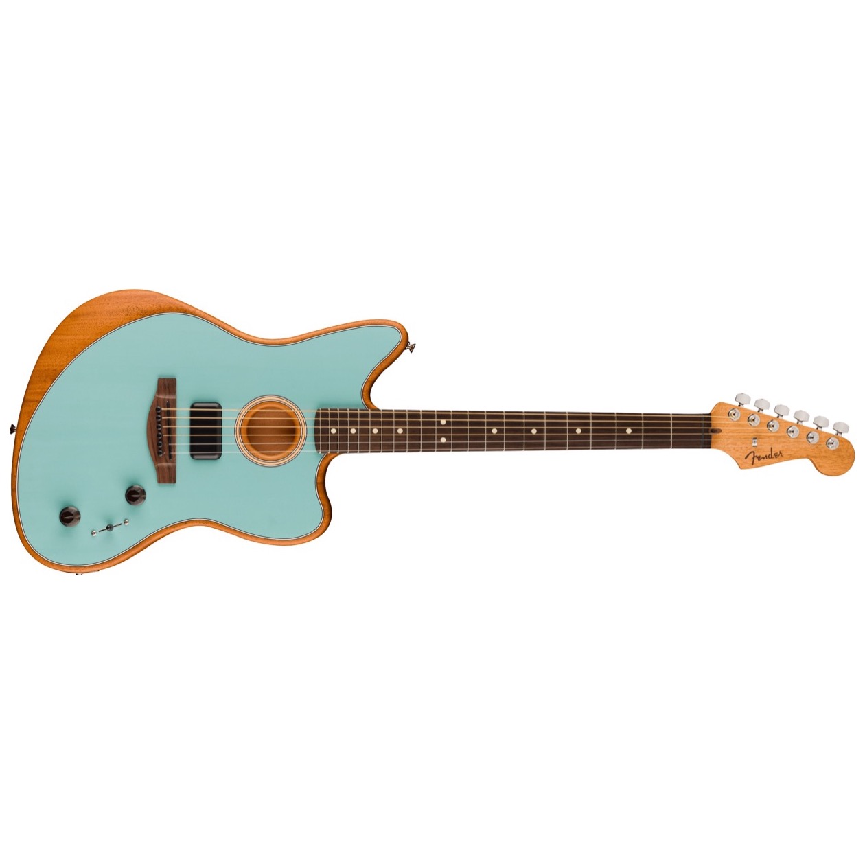 Fender Acoustasonic Player Jazzmaster, Rosewood Fingerboard, Ice Blue Model 0972233183 Inclusief Fender Deluxe 1225 Gig Bag