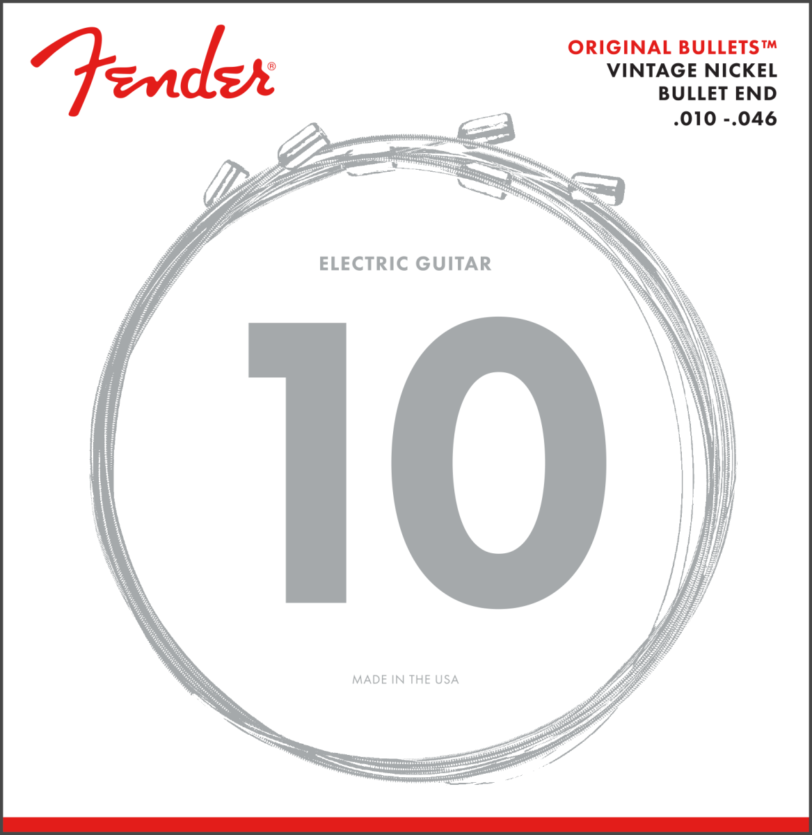 Fender Original Bullet 3150R, Pure Nickel, Gauges .010-.046 Model 0733150406 snarenset voor Elektrische Gitaar