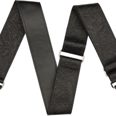 Fender Tooled Leather Guitar Strap, Black, Model 0996970006 2" Gitaarband