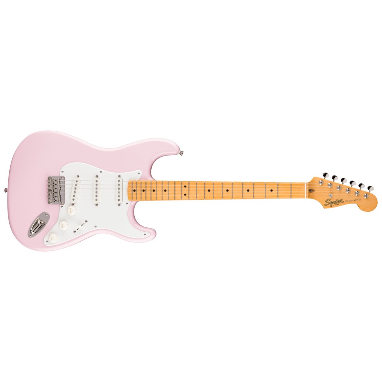 Squier Classic Vibe ’50s Stratocaster HT, Maple Fingerboard, Parchment Pickguard, Shell Pink Model 0374008556