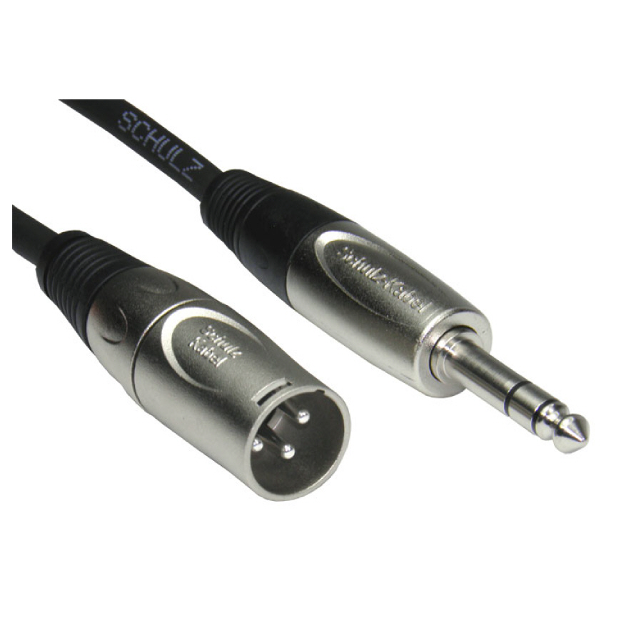 Schulz ARH 3 / ARH3 Audio Kabel 3 Meter 6.3 mm Stereo Jack - XLR Male Connector