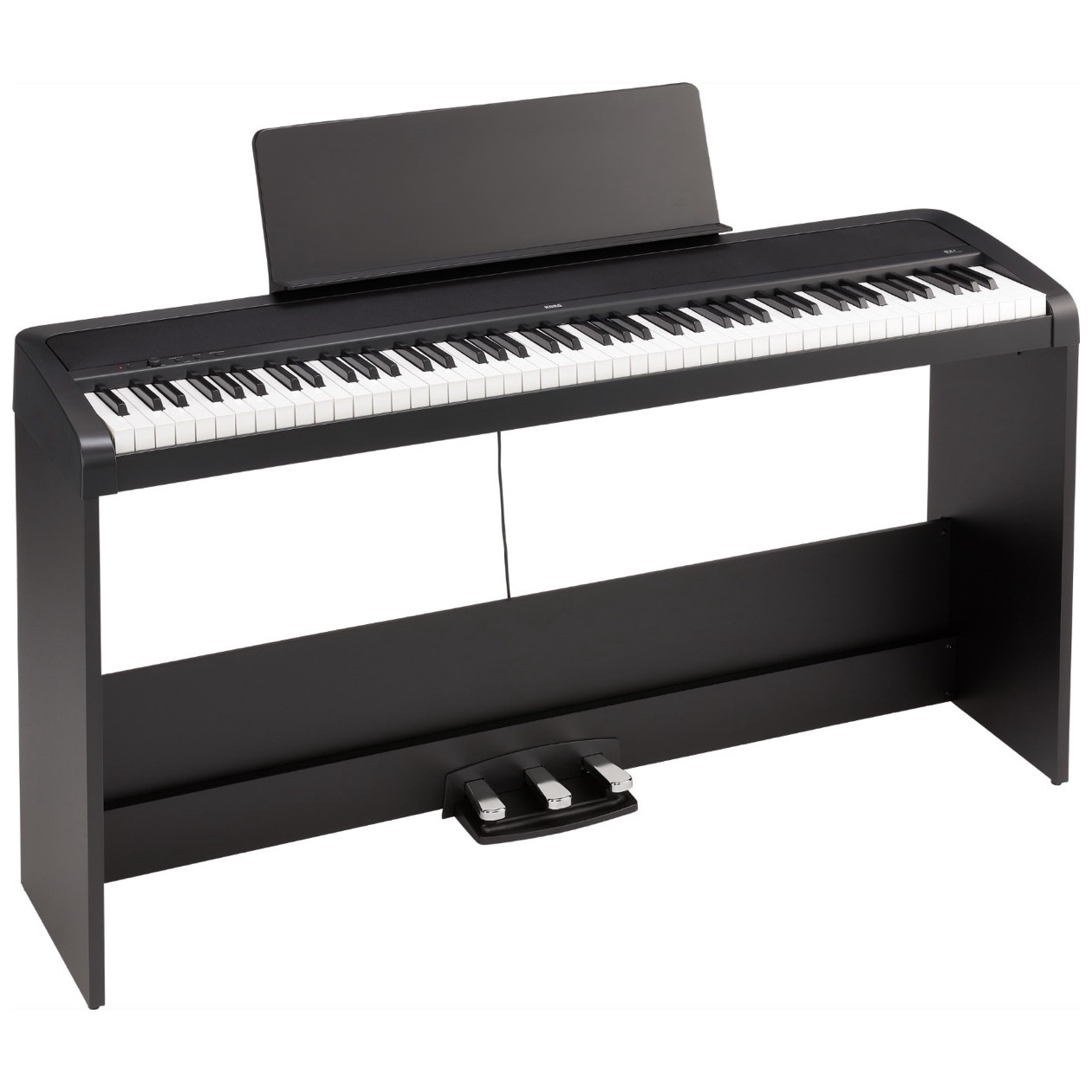 Korg B2+ SP BK / B2+SP BK Digitale Piano Zwart met USB-C Inclusief Onderstel en 3 pedalen 2 x 15 Watt