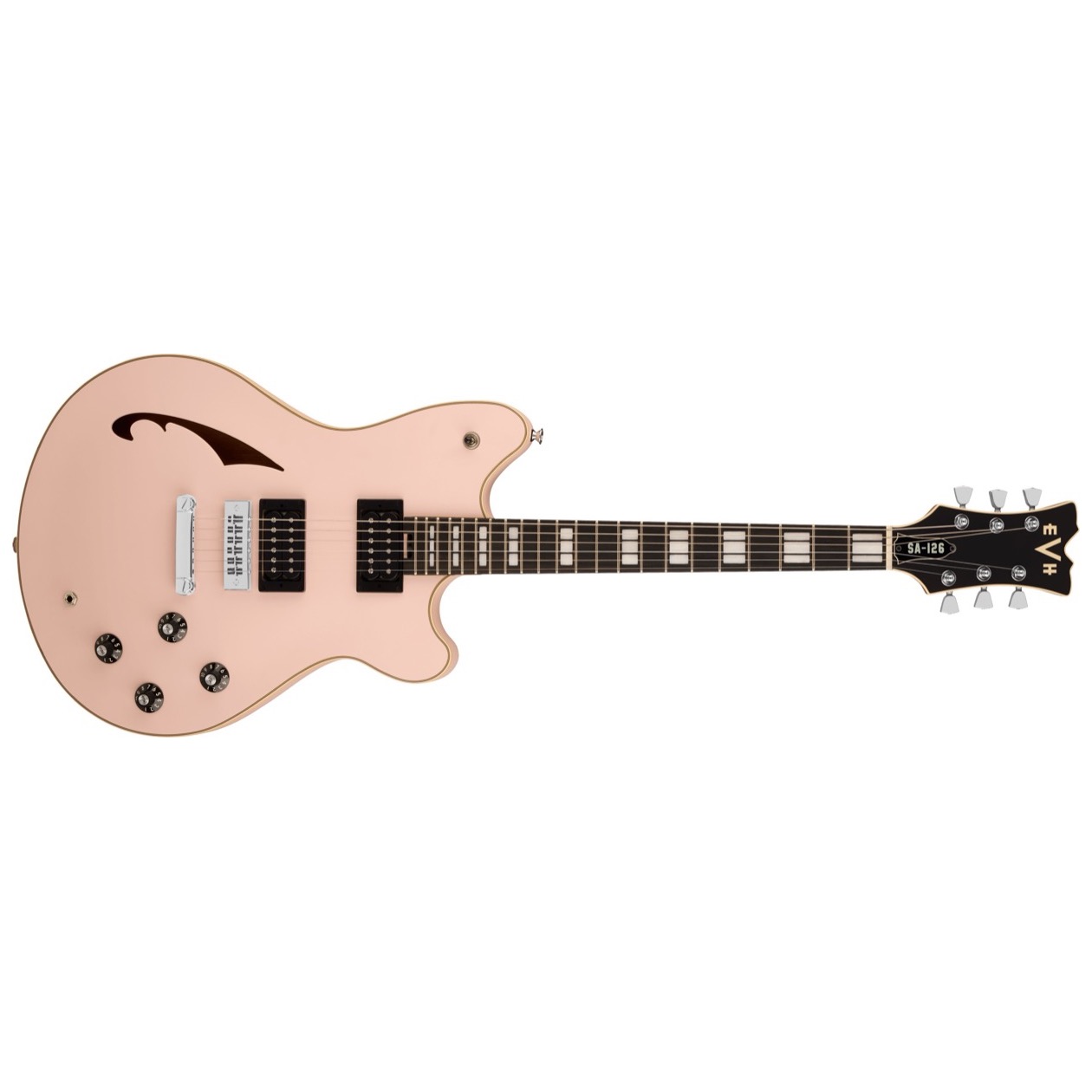EVH SA 126 / SA126 Limited Edition SA 126 Special, Ebony Fingerboard, Satin Shell Pink Model 5107726819 Inclusief EVH Hardshell Case