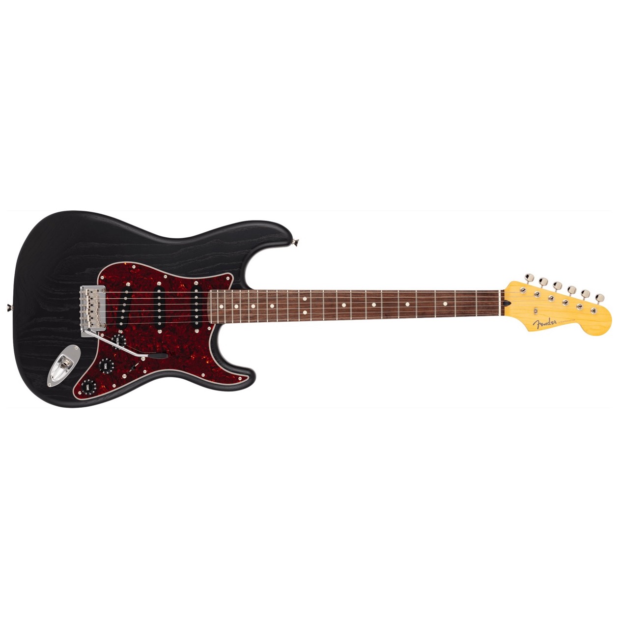 Fender Made in Japan Limited Stratocaster, Raw Ash, Rosewood Fingerboard, Black Model 5312500306 Inclusief Luxe Fender Gig Bag EENMALIGE AANBIEDING