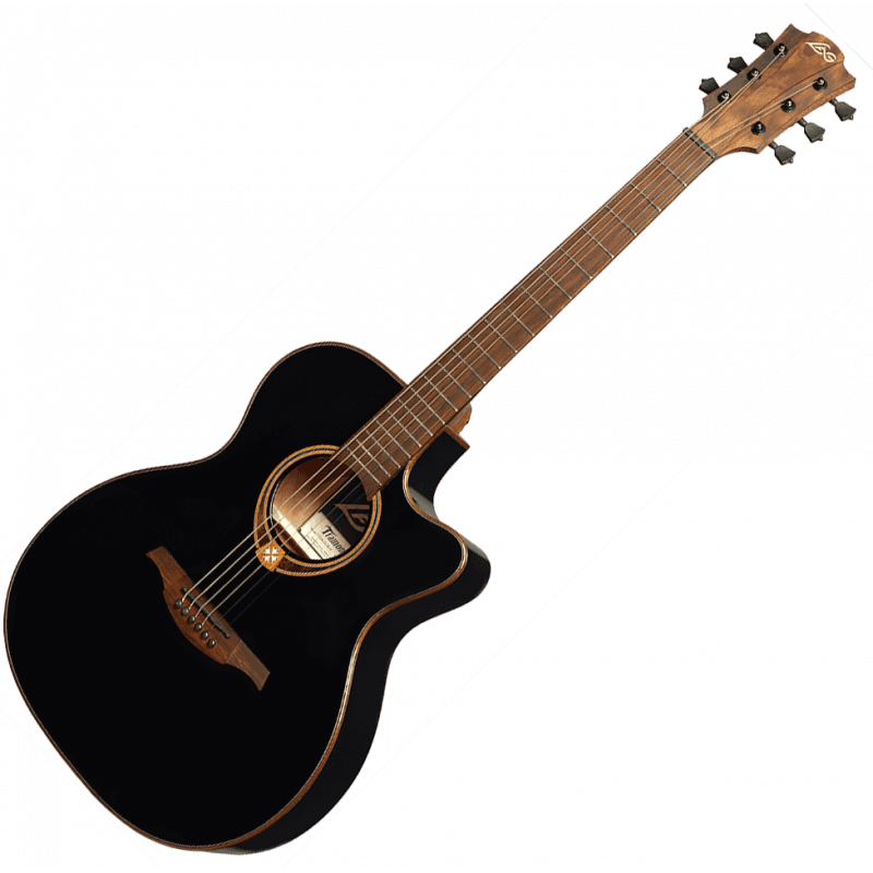 Lag T 118 ACE Black / T118 ACE Black Auditorium Cutaway Acoustic Electric Black Western Gitaar