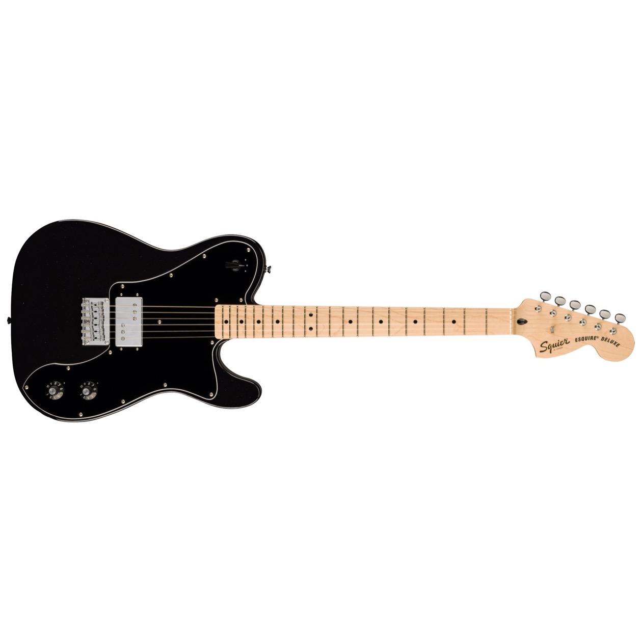 Squier Paranormal Esquire Deluxe, Maple Fingerboard, Black Pickguard, Metallic Black Model 0377045565