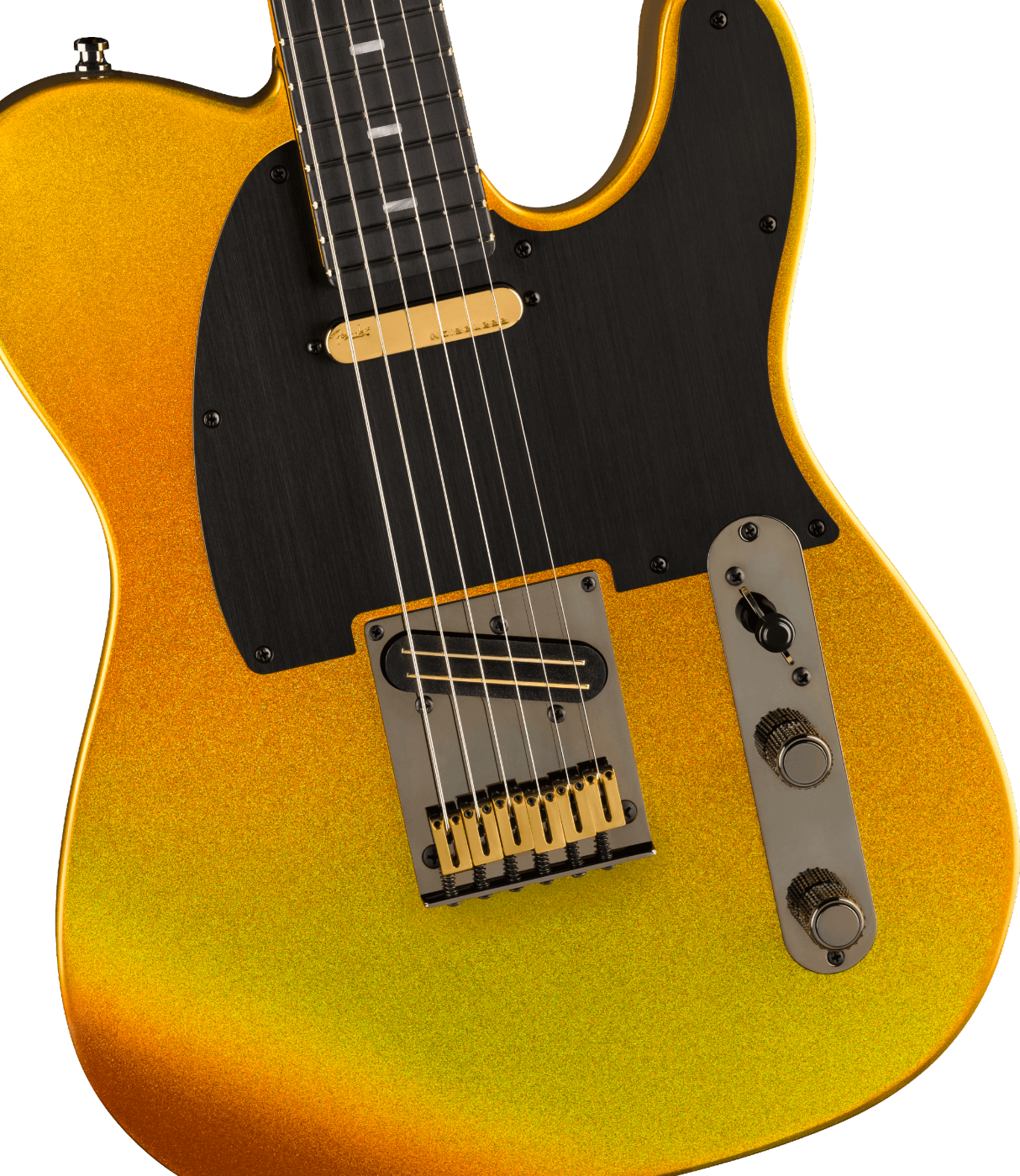 Fender 75th Anniversary American Ultra II Telecaster, Ebony Fingerboard, Liquid Gold Model 0177011728 Inclusief Fender Deluxe Molded Case