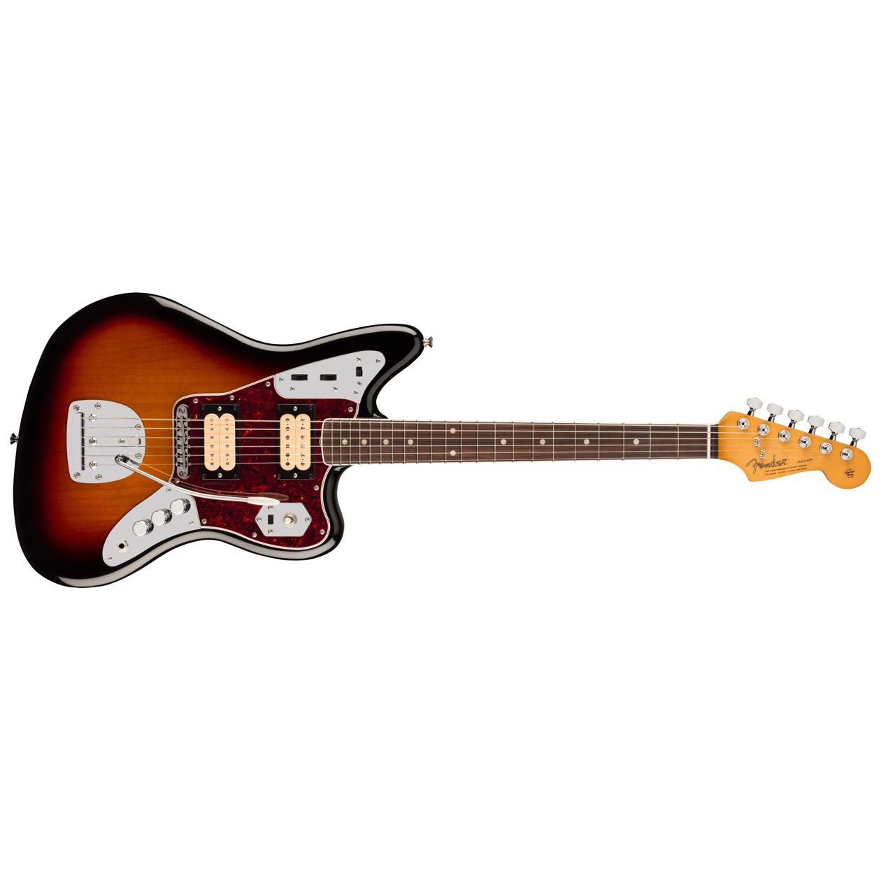 Fender Signature Kurt Cobain Jaguar, Rosewood Fingerboard, 3-Color Sunburst Model 0143001700 Inclusief Fender Standard Black Hardshell Case
