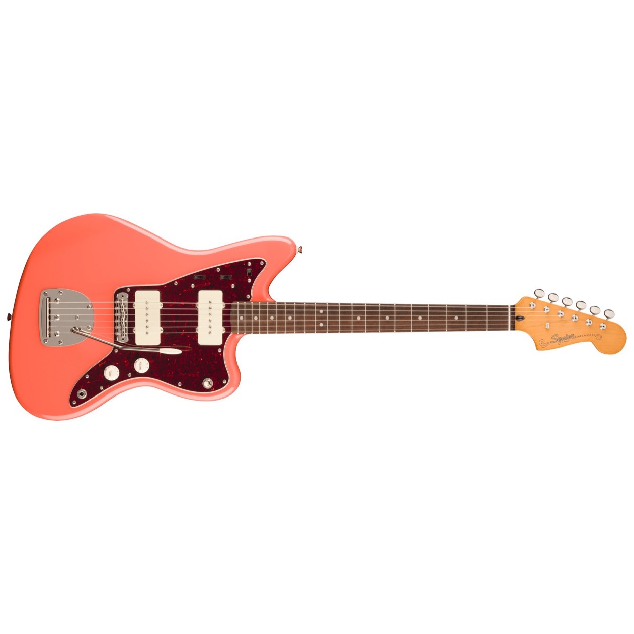 Squier Classic Vibe '60s Jazzmaster, Laurel Fingerboard, Tortoishell Pickguard, Tahitian Coral Model 0374083511 Elektrische Gitaar