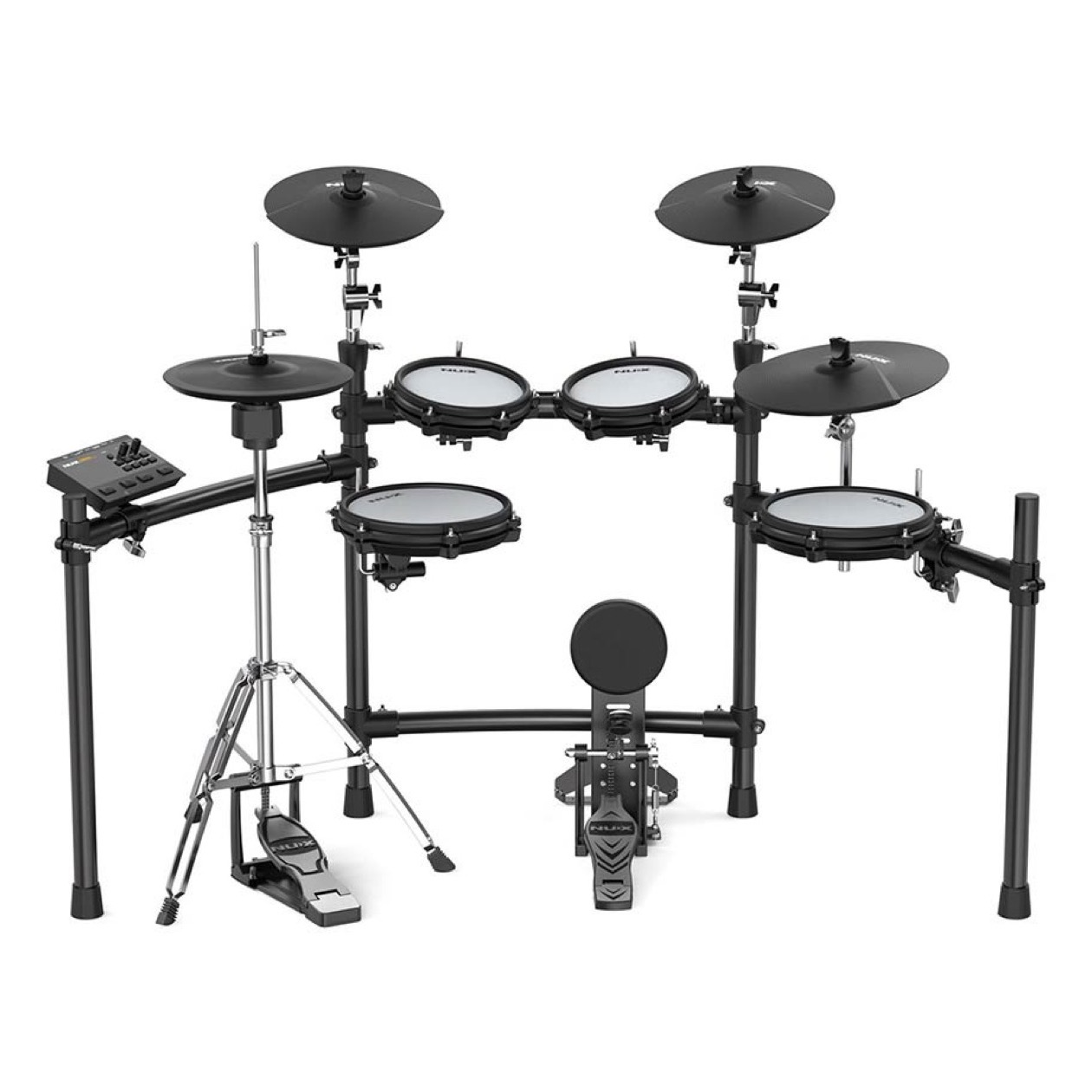 Nux DM 310 H / DM 310H All Mesh Head Digital Drum Kit 10S-8-8-10-12HH-12C-14R, USB audio + interface, hi-hat stand, DIRECT LEVERBAAR, Nieuw in doos en geheel compleet!