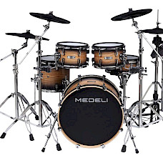 Medeli MZ 928 /MZ928 Flagship Digital Drum Kit All Mesh Head Fullsize Wooden Shells, 20in Kick, all hardware included except Throne