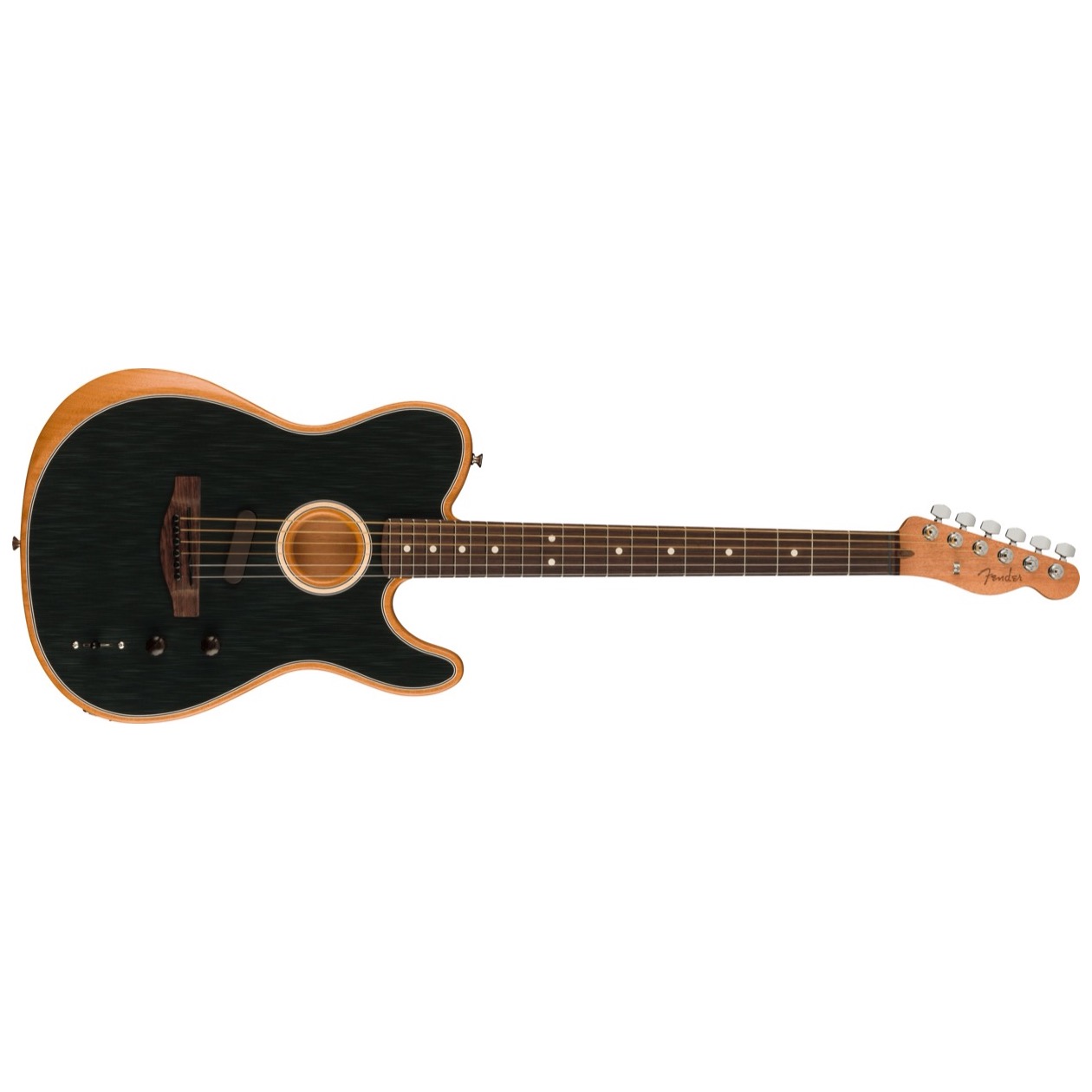 Fender Acoustasonic Player Telecaster, Rosewood Fingerboard, Brushed Black Model 0972213239 inclusief Fender Gig Bag