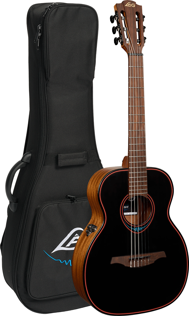 Lag TNBW 1 TE / TNBW1 TE Bluewave 1 Smart Guitar Travel Nylon Black Inclusief Gig Bag