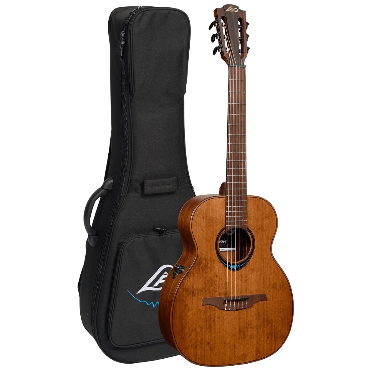 Lag TNBW 1 TE BRW / TNBW1 TE BRW Bluewave 1 Smart Guitar Travel Nylon Brown Inclusief Gig Bag