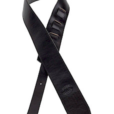 Gaucho GST 941 BK / GST941 BK Cobbler Series Gitaarband Europees leer, 6.0 cmm breed, Zwart