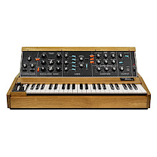 Moog Bob Moog Tribute Edition Minimoog Model D Inclusief Dedicated Semi‑rigid SR Series Travel Case, Limited Special Edition with Oak Housing
