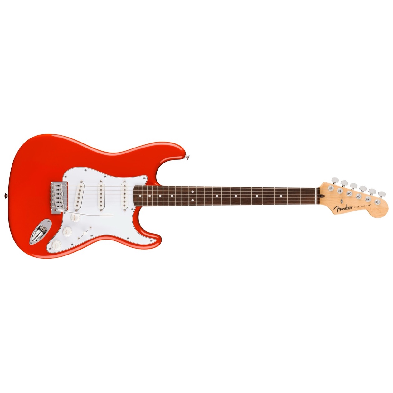Fender Standard Stratocaster, Laurel Fingerboard, White Pickguard, Fiesta Red Model 0266240540 HEMELVAARTSDAG/BLACK FRIDAY SPECIALE AANBIEDING GELDIG TOT 31 DECEMBER 2026