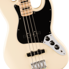 Squier Affinity Series Active Jazz Bass, Maple Fingerboard, Black Pickguard, Olympic White Model 0378703505 Bas Gitaar