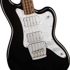Squier Paranormal Rascal Bass HH, Laurel Fingerboard, White Pearloid Pickguard, Metallic Black Model 0377106565 Bas Gitaar