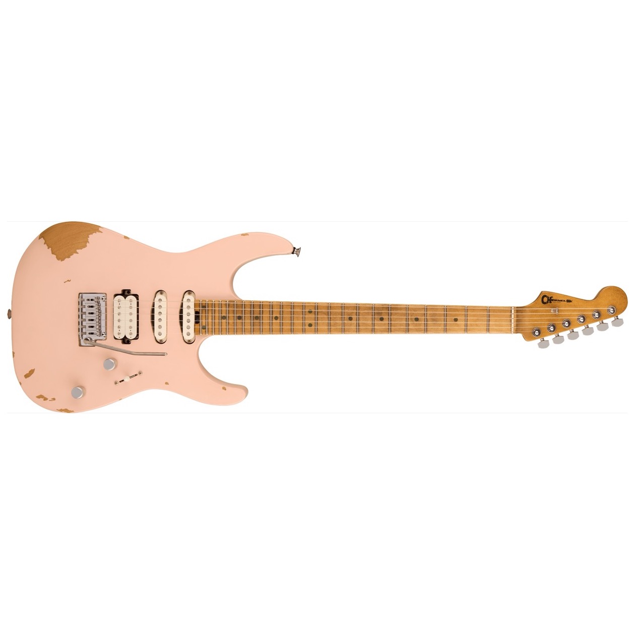 Charvel Pro-Mod Signature Rick Graham DK24 2PT CM, Worn Shell Pink Model 2969113319 Elektrische Gitaar Inclusief Charvel Multi-Fit Hardshell Gig Bag