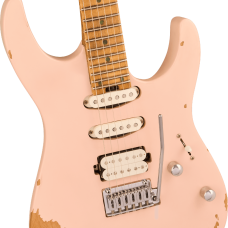 Charvel Pro-Mod Signature Rick Graham DK24 2PT CM, Worn Shell Pink Model 2969113319 Elektrische Gitaar Inclusief Charvel Multi-Fit Hardshell Gig Bag