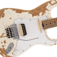 Charvel Henrik Danhage Limited Edition Signature Pro-Mod So-Cal Style 1 HS FR M, Maple Fingerboard, White Relic Model 2966035855 Inclusief Charvel Multi-Fit Hardshell Gig Bag