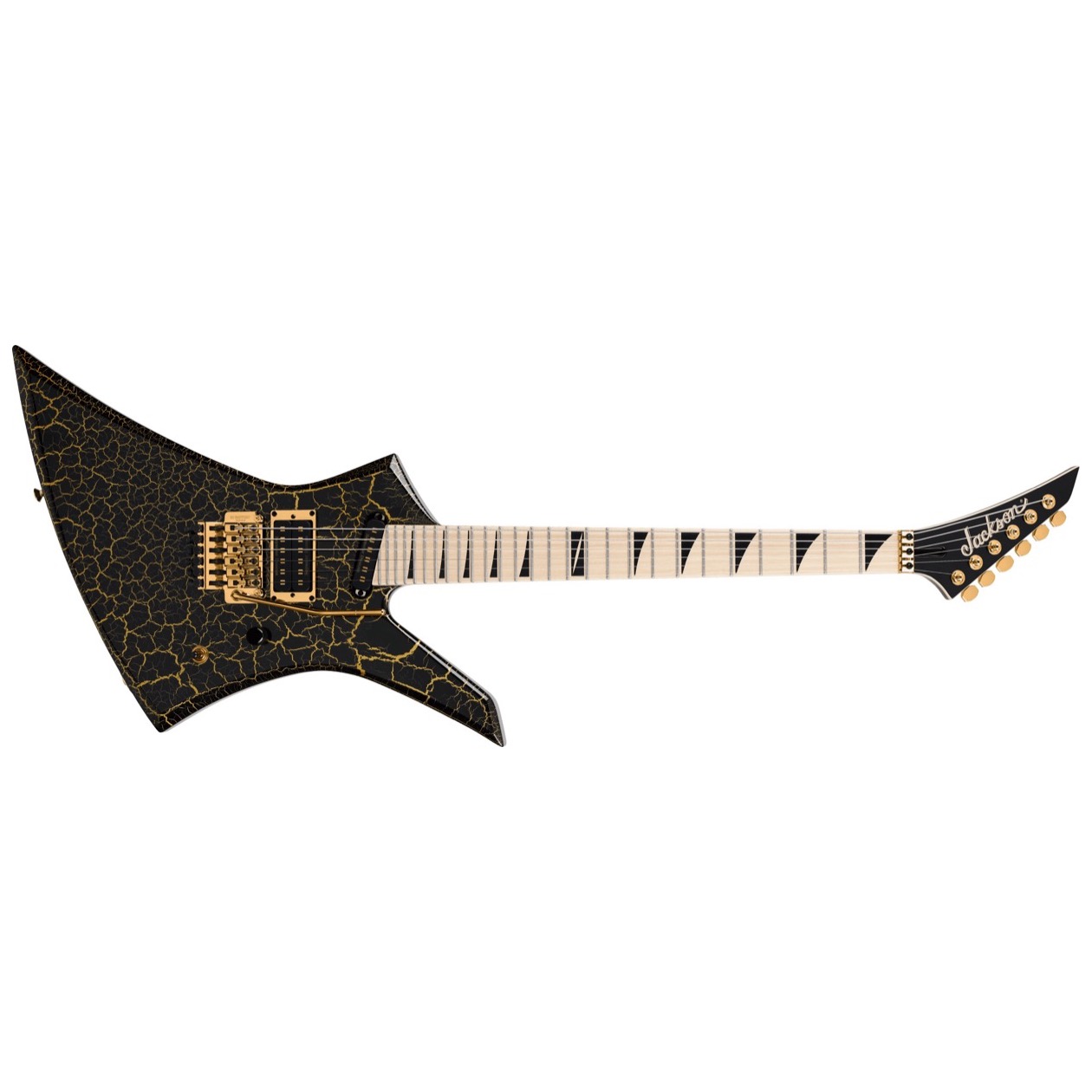 Jackson Pro Plus Series Signature Brandon Ellis Kelly KE27, Maple Fingerboard, Gold Crackle Model 2919904500 Inclusief Jackson Gig Bag