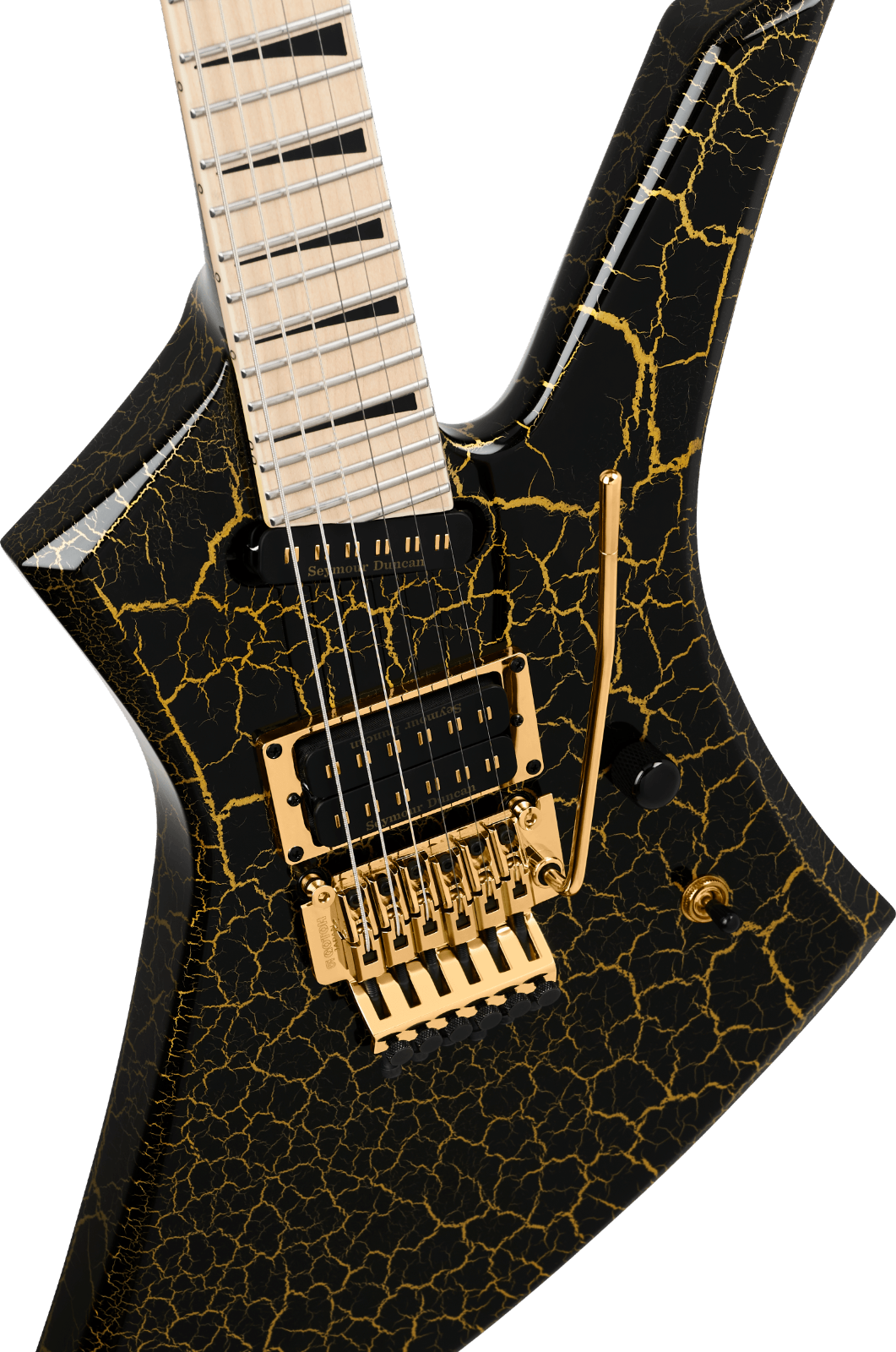 Jackson Pro Plus Series Signature Brandon Ellis Kelly KE27, Maple Fingerboard, Gold Crackle Model 2919904500 Inclusief Jackson Gig Bag