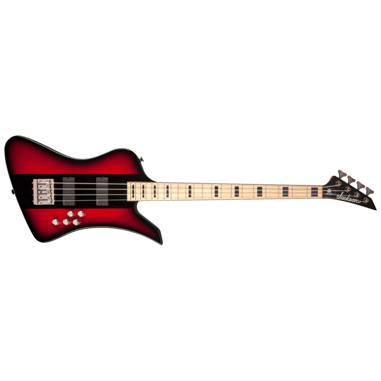 Jackson X Series Signature David Ellefson Kelly Bird IV Bass, Maple Fingerboard, Red Stripe Model 2919191590