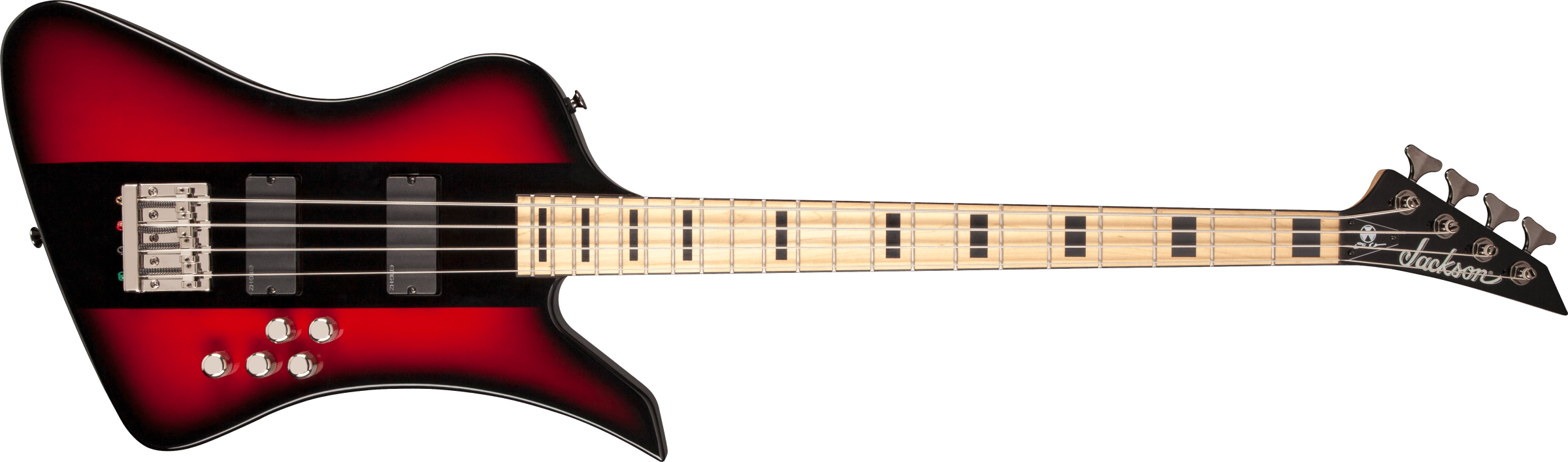 Jackson X Series Signature David Ellefson Kelly Bird IV Bass, Maple Fingerboard, Red Stripe Model 2919191590