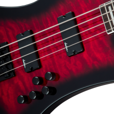 Jackson JS Series Kelly Bird JS3Q, Amaranth Fingerboard, Transparent Red Burst Basgitaar Model 2919093591