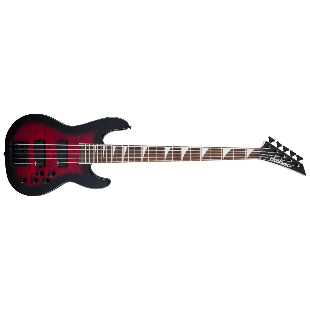 Jackson JS Series Concert Bass JS3VQ, Amaranth Fingerboard, Transparent Red Burst Model 2919021502