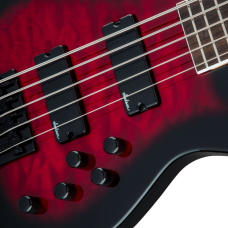 Jackson JS Series Concert Bass JS3VQ, Amaranth Fingerboard, Transparent Red Burst Model 2919021502