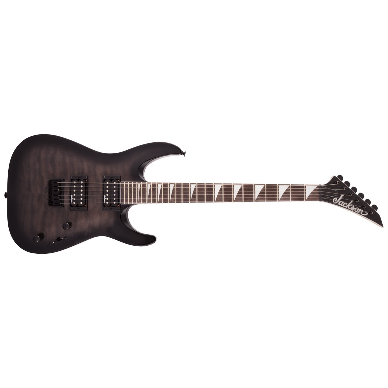 Jackson JS Series Dinky Arch Top JS32Q DKA HT, Amaranth Fingerboard, Transparent Black Burst Model 2918809585