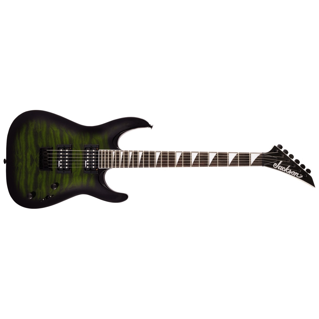 Jackson JS Series Dinky Arch Top JS32Q DKA HT, Amaranth Fingerboard, Transparent Green Burst Model 2918809587