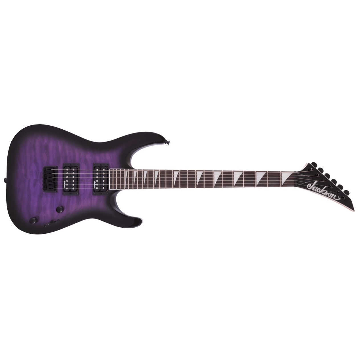 Jackson JS Series Dinky Arch Top JS32Q DKA HT, Amaranth Fingerboard, Transparent Purple Burst Model 2918809592