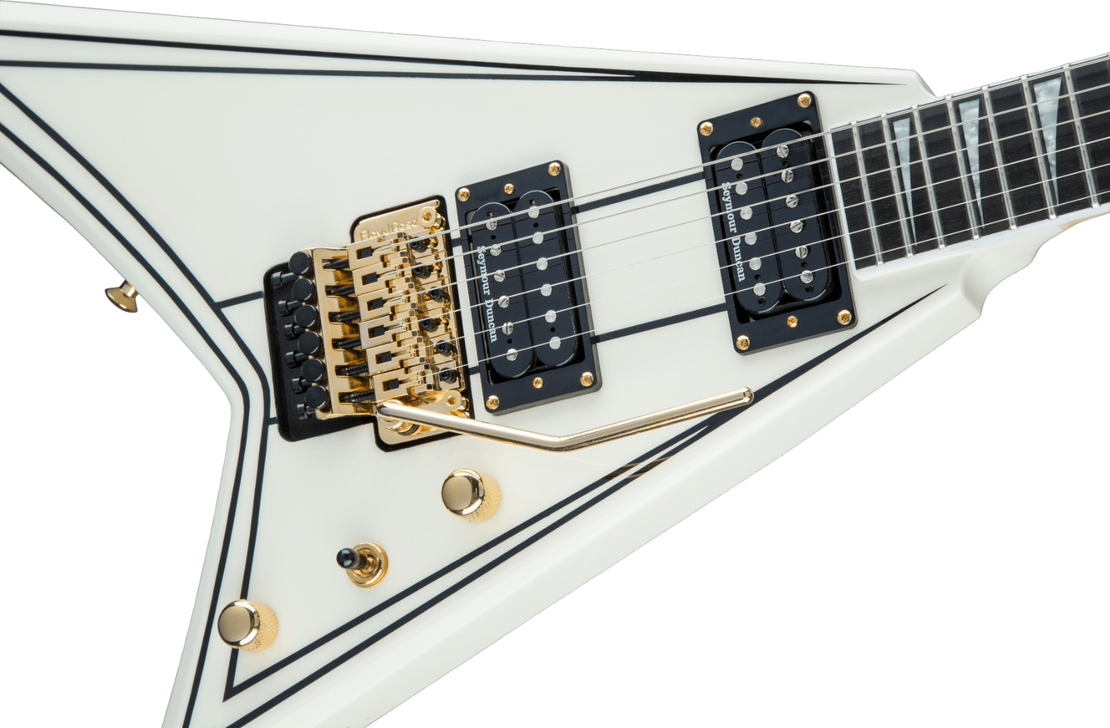 Jackson Pro Series Rhoads RR3, Ebony Fingerboard, Ivory with Black Pinstripes Model 2914312557