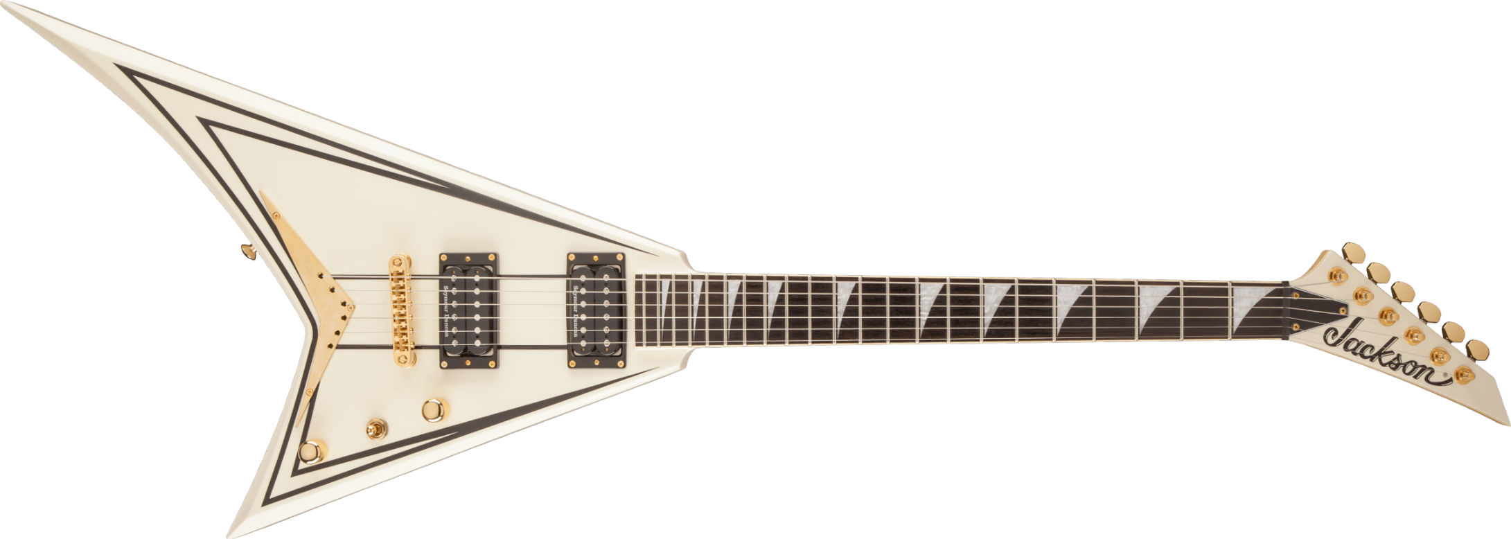Jackson Pro Series Rhoads RRT-3, Ebony Fingerboard, Ivory with Black Pinstripes Model 2914311557
