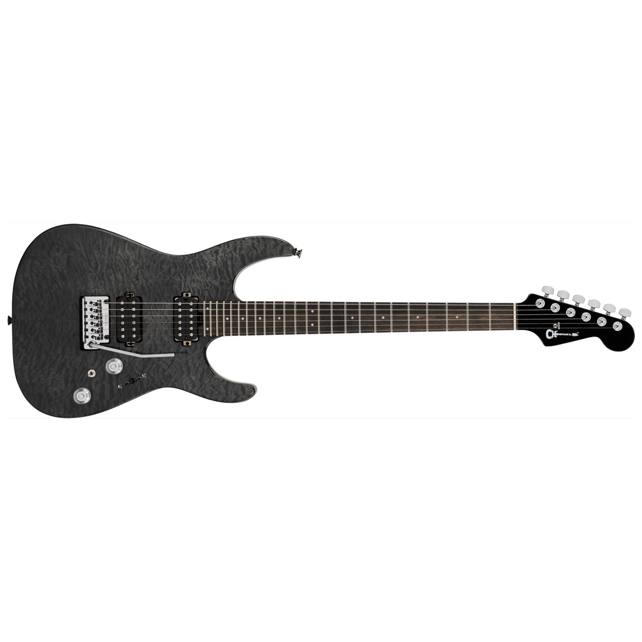 Charvel Pro-Mod Plus Dinky DK24 HH 2PT EB QM, Ebony Fingerboard, Midnight Ocean Model 2972811585 Inclusief Charvel Deluxe Gig Bag