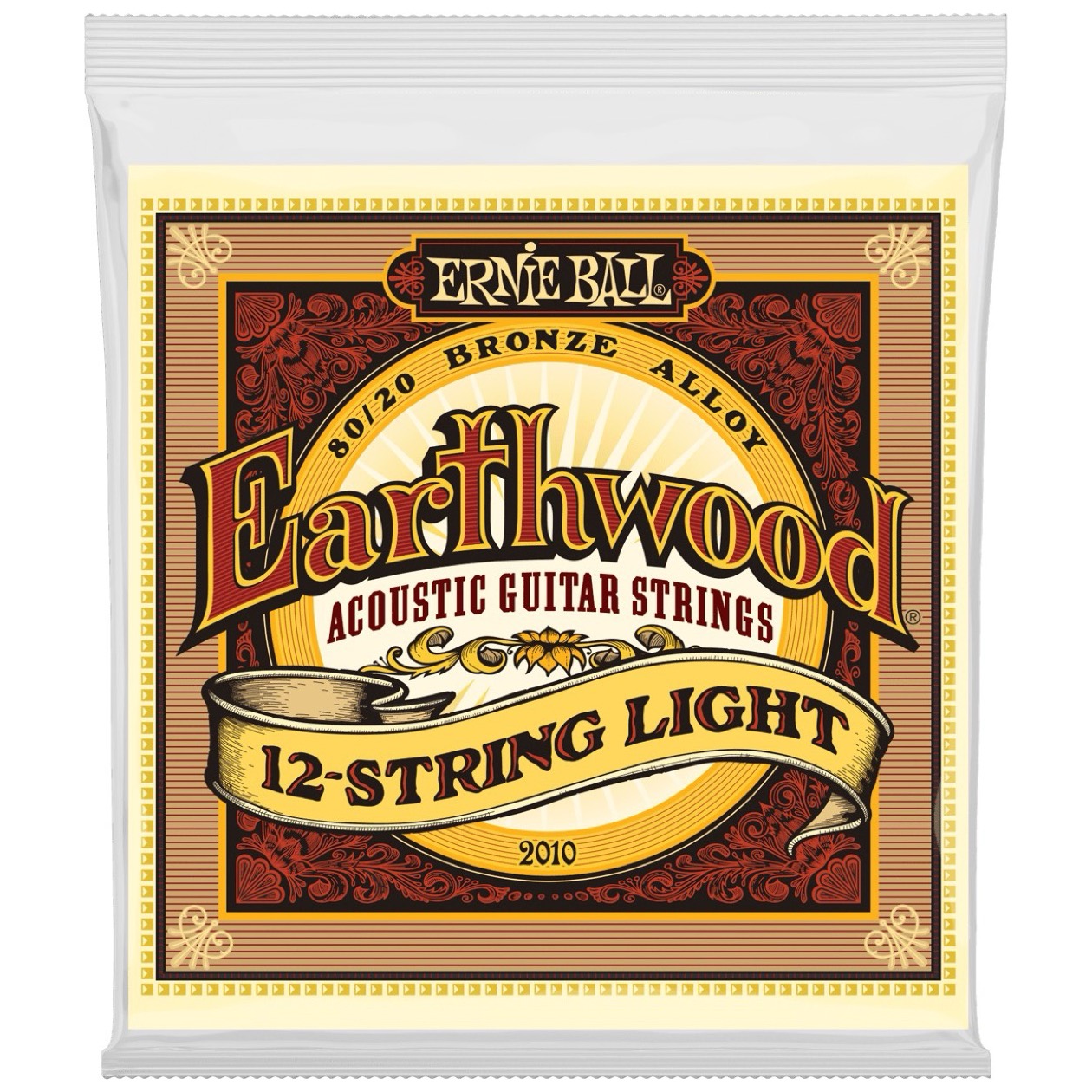 Ernie Ball 2010 Set - Light 12 string 09-46 Voor Western Gitaar 12 Snarig 80/20 Bronze