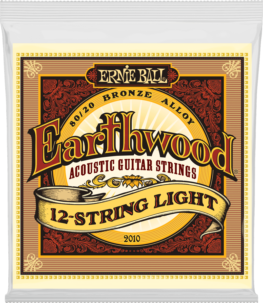 Ernie Ball 2010 Set - Light 12 string 09-46 Voor Western Gitaar 12 Snarig 80/20 Bronze