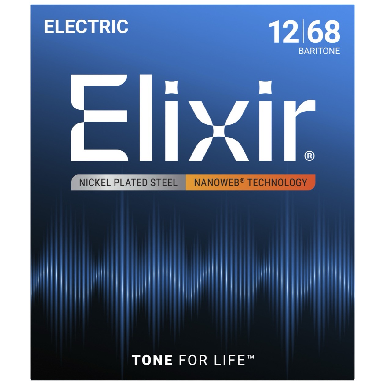Elixir 12302 Nanoweb Snarenset voor Baritone Elektrische Gitaar Set - Bariton 12-16-22-38-52-68