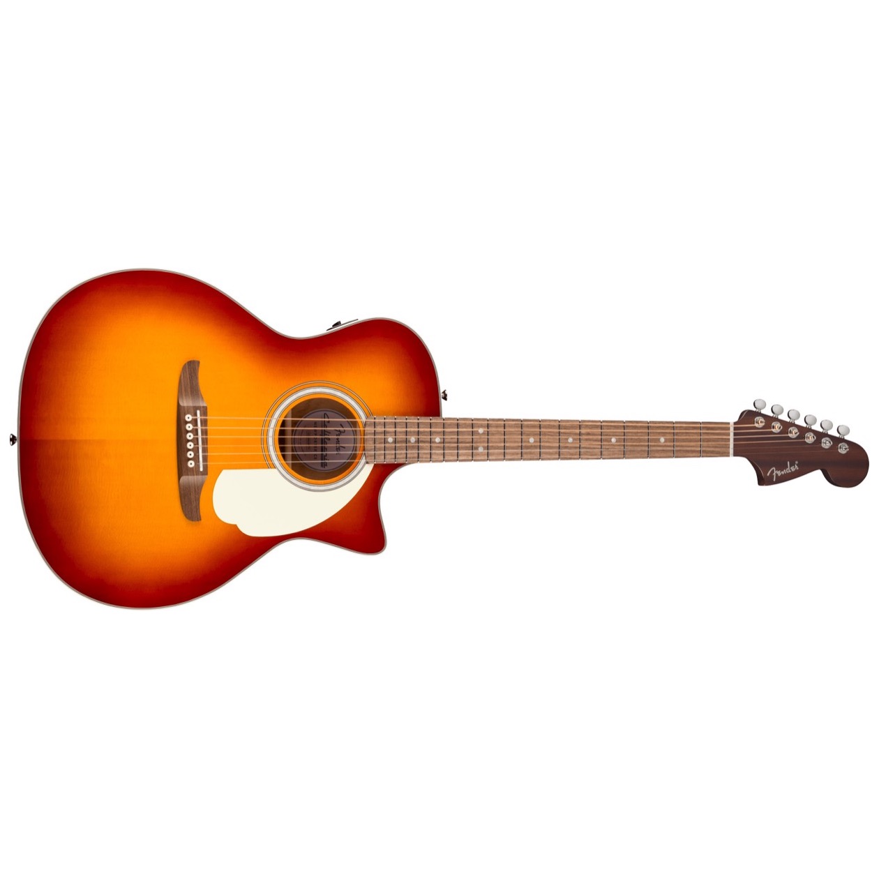 Fender California Deluxe Newporter CE, Walnut Fingerboard, Sienna Sunburst Model 0974691547 Met Fishman CD-1 Electronics