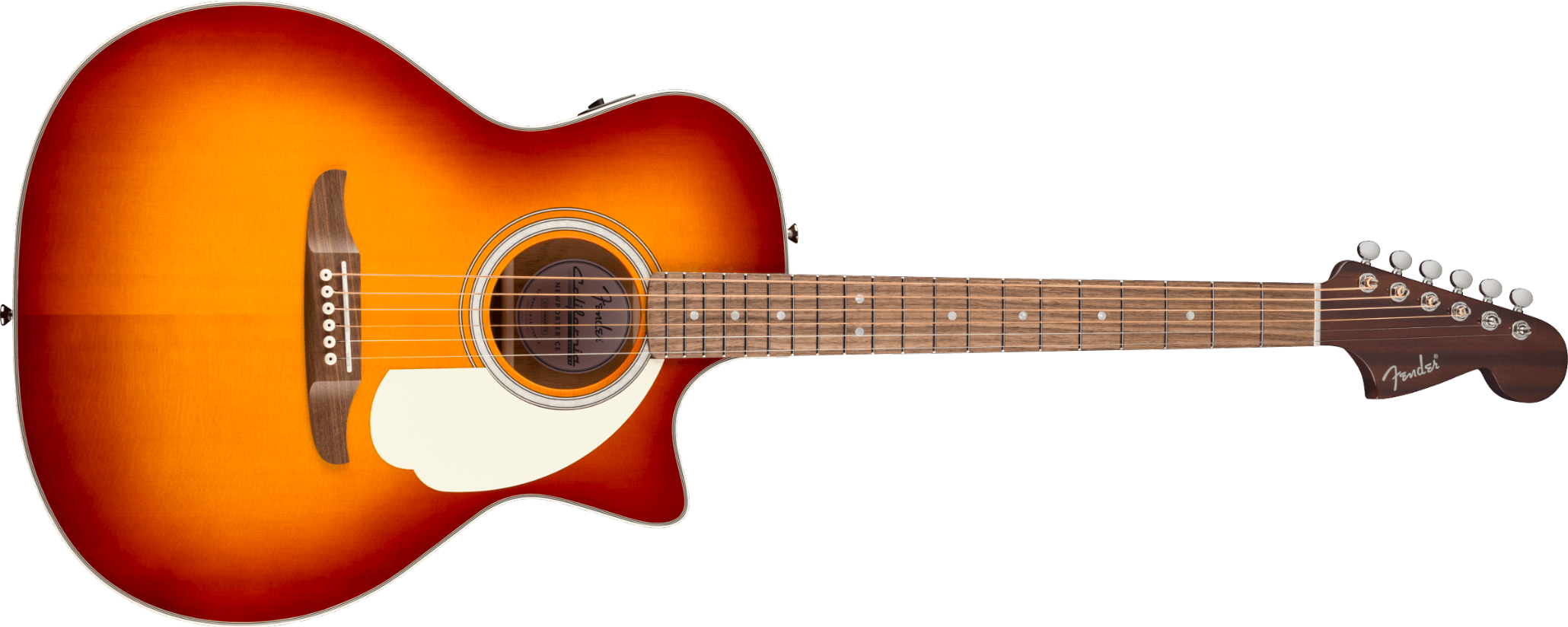 Fender California Deluxe Newporter CE, Walnut Fingerboard, Sienna Sunburst Model 0974691547 Met Fishman CD-1 Electronics