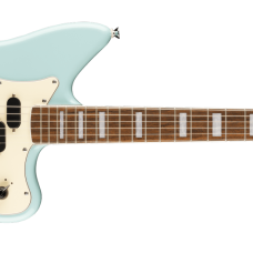 Squier Paranormal Electric VI, Laurel Fingerboard, Parchment Pickguard, Matching Headstock, Daphne Blue Model 0377071504