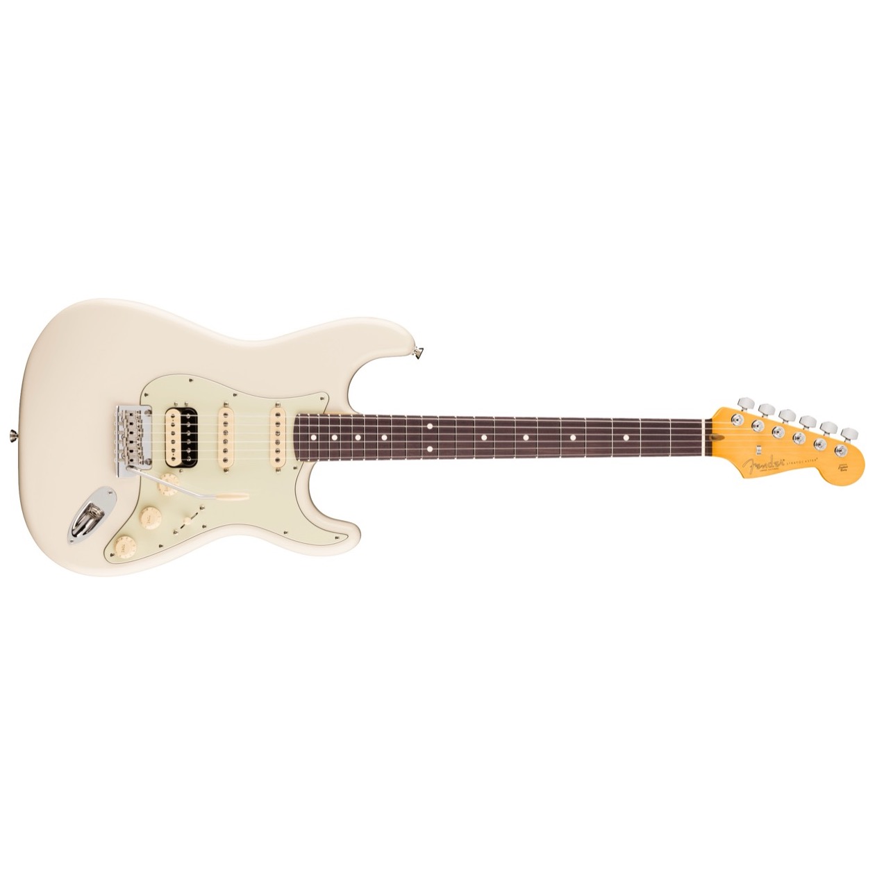 Fender American Professional Stratocaster HSS, Rosewood Fingerboard, Olympic White Model 0111120705 Inclusief Fender Deluxe Molded Hardshell Case