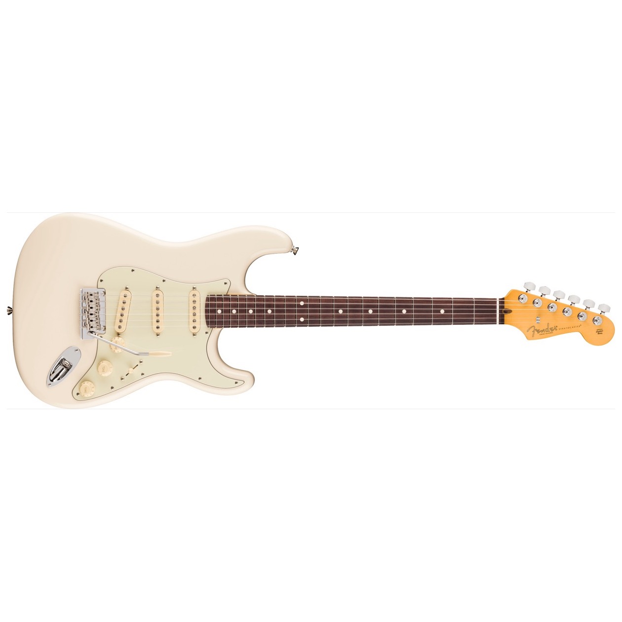 Fender American Professional Stratocaster, Rosewood Fingerboard, Olympic White Model 0111110705 Inclusief Fender Deluxe Molded Hardshell Case